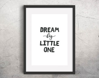 Nursery Wall Art - Little Dream Big Digital print, Printable print, Printable illustration, 8x10 Wall Art, Instant download