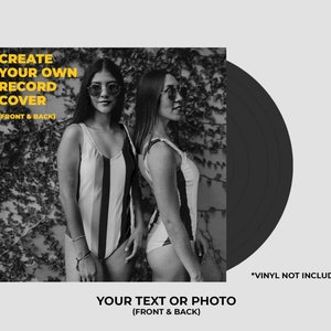 Custom Record Jacket Record Cover Front & Back with Your Artwork 12&quot; Vinyl Record Jacket Fast Shipping - Made In USA