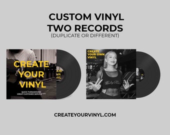 Custom Vinyl Record Set: Two 12-Inch LPs with Full-Color Artwork