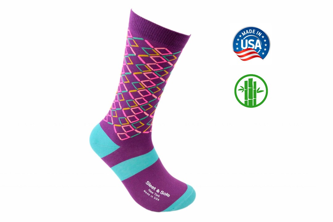 Argyle Socks / Made in USA / Socks / Artisanal Socks / Cozy Etsy