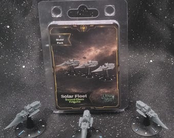 Solar Fleet Sword-Class Frigate Squadron – Resin Space Fleet Miniatures – Fleet Scale Escort Warships
