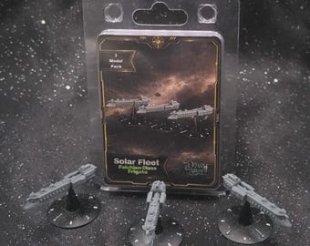 Solar Fleet Falchion-Class Escort Squadron – Resin Space Fleet Miniatures – Fleet Scale Defense Warships