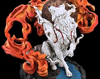 Amaterasu Celestial Wolf Resin Model Kit – Unpainted Collector Figure