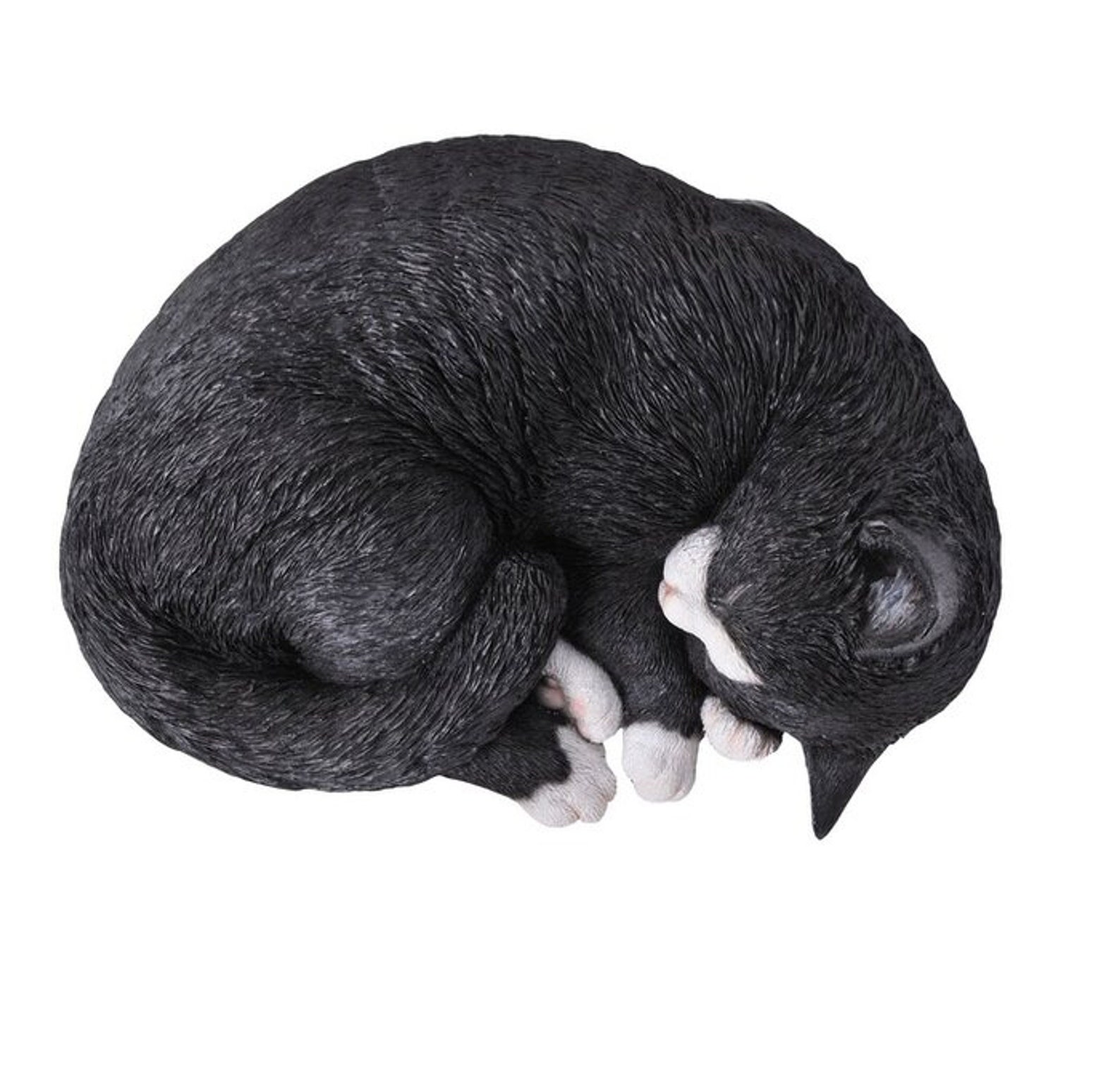 Cat Sleeping Statue Realistic Cat Outdoor Garden Sculpture Etsy