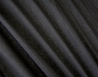 Stoff Meterware Baumwolle Batist schwarz leicht Voile