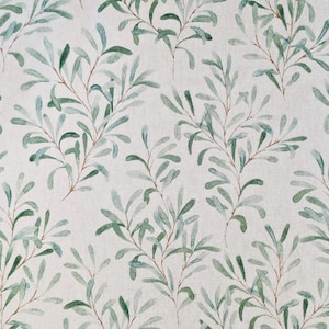 Fabric easy-care natural &quot;Mistletoe&quot; decorative fabric Christmas fabric 0.5 m