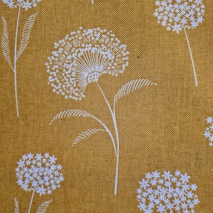 Fabric by the meter cotton easy-care &quot;Dandelion&quot; dandelion saffron yellow