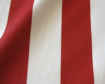 Fabric cotton fabric block stripes red white 5 cm