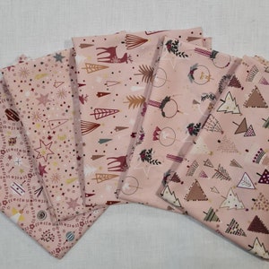 Fabric package Christmas &quot;Pink&quot; Advent calendar patchwork 50 cm x 70 cm