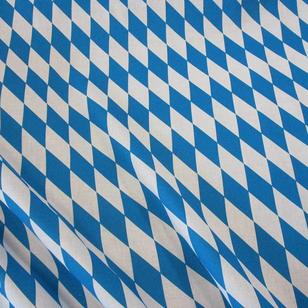 Fabric by the Metre Cotton Bavaria Raute SMALL Blue White - Etsy