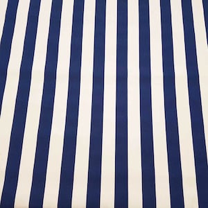 Sold by the meter awning fabric stripes blue white stable