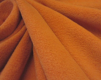 Stoff Polar Fleece orange karotte weich