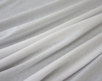 Tissu au mètre coton batiste voile léger blanc