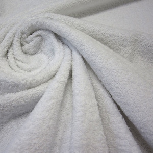 Fabric by the meter Cotton Terry Cloth Terry Cloth white New