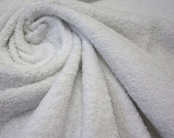 Fabric by the meter Cotton Terry Cloth Terry Cloth white New