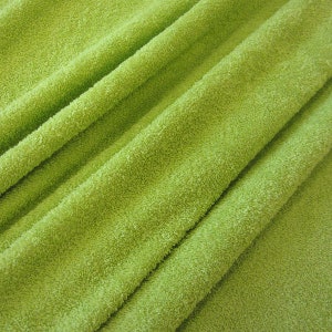 Fabric by the meter cotton terry cloth terry cloth lime