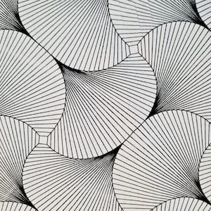 Fabric cotton &quot;York&quot; black white abstract graphic