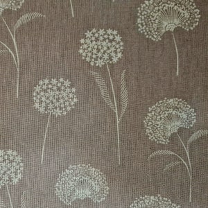 Fabric by the meter cotton easy-care &quot;Dandelion&quot; dandelion taupe natural