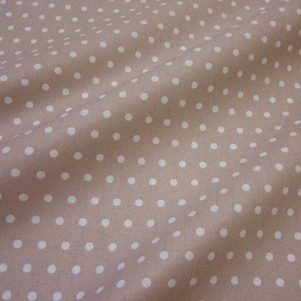 Les enduit imperméable tissu pointe blanche 6 mm beige