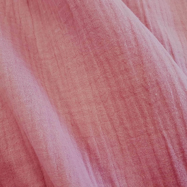 Fabric cotton muslin mull cloth berry malve uni