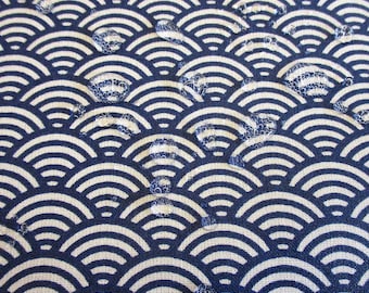 Fabric coated cotton Blue Indigo Seigahia