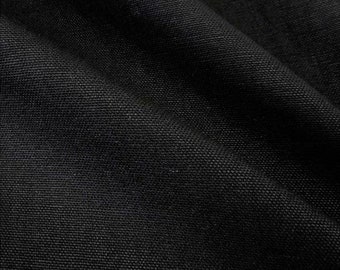 Fabric cotton meterware Panama canvas black