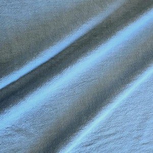 Fabric by the meter 100% linen denim blue stonewashed