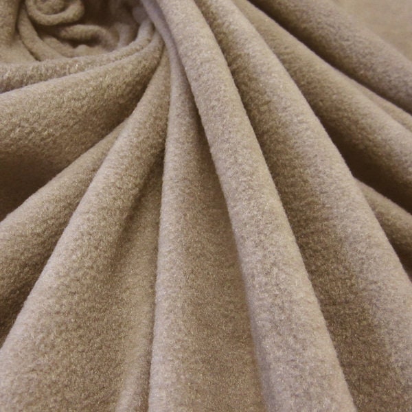 Stoff Polar Fleece beige sand weich