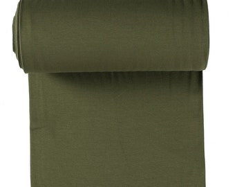Cuffs jersey tubular fabric olive green army green Ökotex