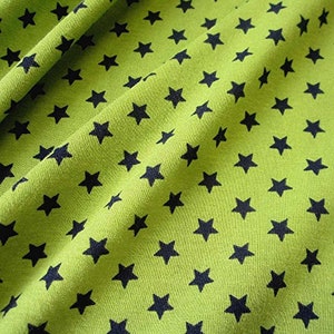 Fabric by the meter cotton jersey stars kiwi marine