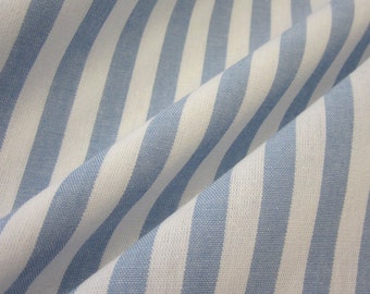 Azzurro bianco cotone stripe 1cm