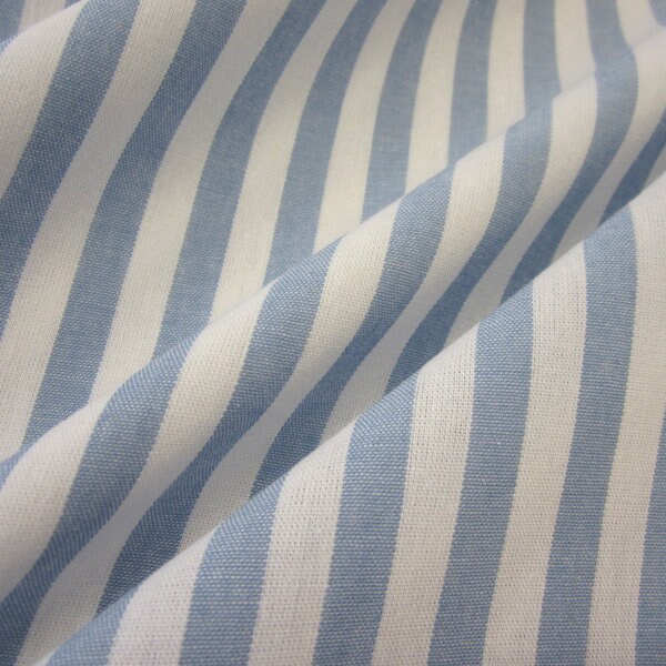 Fabric cotton fabric light blue white strip 1 cm