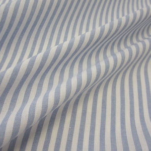 Fabric cotton fabric light blue white stripes 4 mm