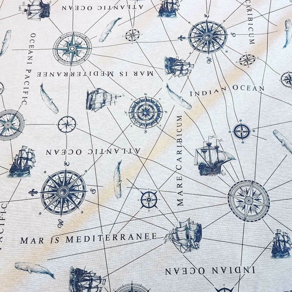 Nautical Chart Fabric