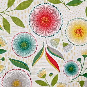 Fabric by the meter cotton &quot;Helena&quot; flowers mandala colorful 0.5