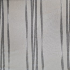 Fabric by the meter mixed fabric easy-care &quot;Chaumont&quot; stripes natural anthracite