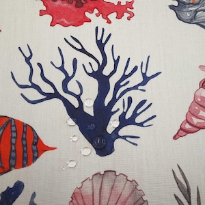 Fabric outdoor fabric Dralon colorful maritime &quot;Marina&quot; water-repellent lightfast