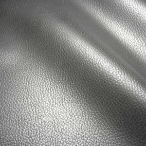 Sold by the meter Artificial leather Nappa silver furniture cover