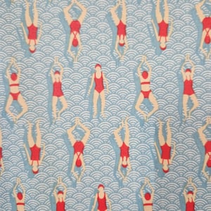 Flotador de piscina de algodón recubierto de tela con ondas Art Déco 0.5