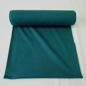 Cuff fabric jersey tubular fabric petrol Ökotex