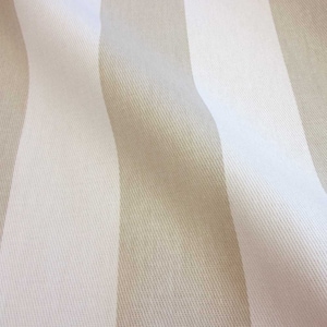 Fabric cotton fabric block stripes beige white 5 cm