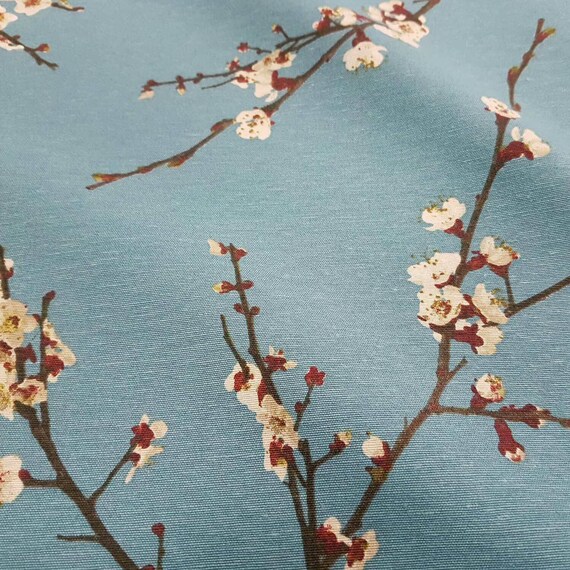 Fleur De Cerisier Bleu Tissu Tissu Tissu Tissu De Décoration Des Branches Au Japon