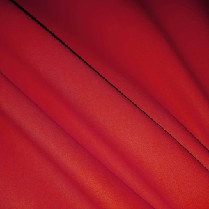 Puede incluir: Primer plano de una tela roja con una textura lisa. La tela está doblada y tiene un ligero brillo.