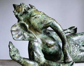 Reclining Ganesha statue