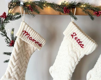 Stocking|Personalized Christmas Stocking|Hand Embroidered Stocking|Stocking Stuffer|Custom Name Stocking|Family Stockings|Christmas Gift