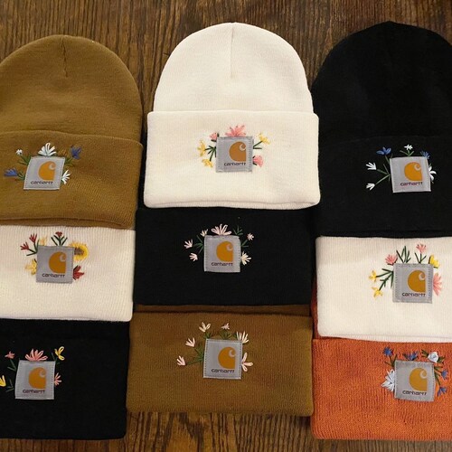 Embroidered Carhartt Beanie Etsy