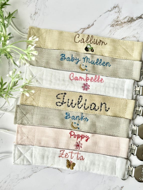 Personalized Pacifier Clip, Custom Newborn Pacifier Clip, Baby