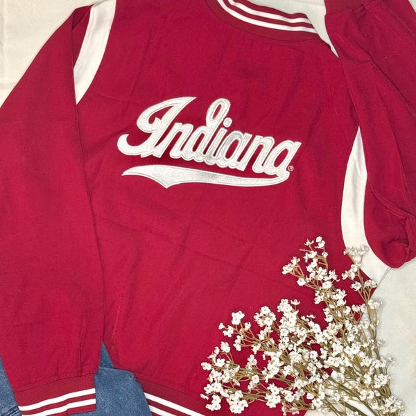 Officially Licensed Lightweight Embroidered Indiana Bomber Jacket, Indiana University apperal