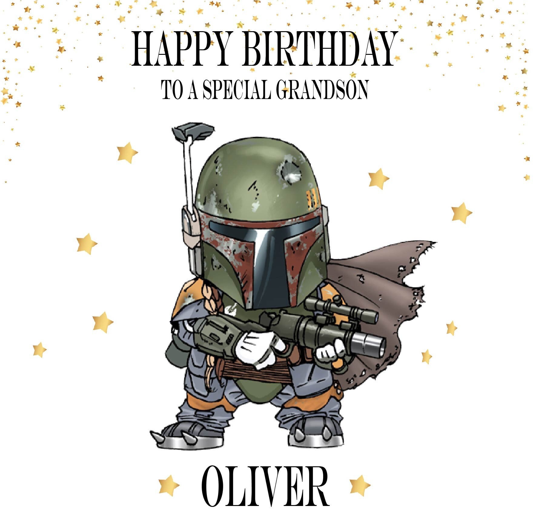 Star Wars Boba Fest Birthday Card Personalised male/female - Etsy