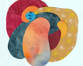 Family in Abstract Original Collage